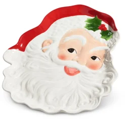 Raz 14.5" Classic Santa Face Christmas Serving Tray 4457657