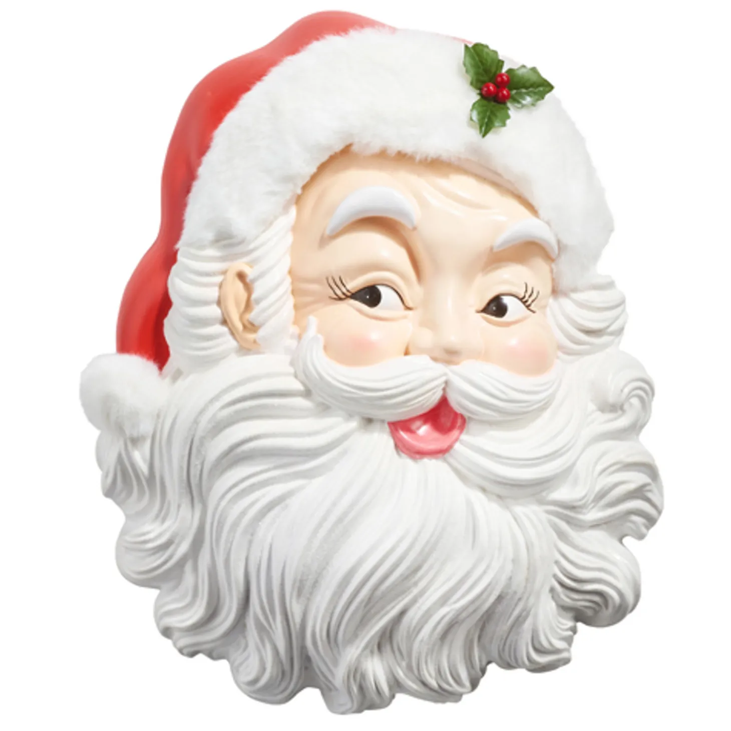 Raz 18.5" Classic Santa Head Wall Hanging Christmas Decoration 4457658