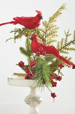 Raz 6.5" Clip-On Cardinal Christmas Ornament 3102594