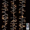 Raz 44' Cluster Garland On Clear Wire With Compact White Christmas Lights W/ Remote G3937037