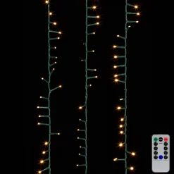 Raz 73.8' Compact Snake Garland Green Wire With White Christmas Lights G3937039