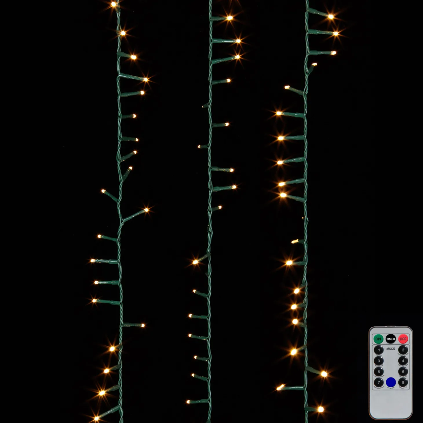 Raz 73.8' Compact Snake Garland Green Wire With White Christmas Lights G3937039