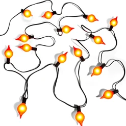 Raz 14' Connectable Matte Kismet String Halloween Lights On Black Wire L4437014