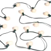 Raz 14' Connectable Matte White Globe Lights On A Green Wire L4337007