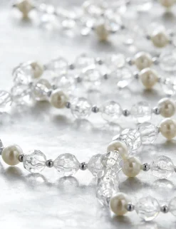 Raz 6' Crystal And Pearl Christmas Tree Garland G4216330