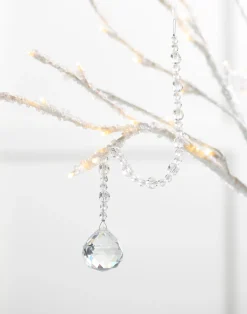 Raz 13.5" Crystal Drop Glass Christmas Ornament 4422895