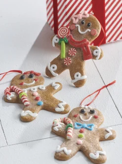 Raz 5" Decorated Gingerbread Boy Or Girl Christmas Ornament 4015547