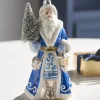 Raz 7" Delft Santa With Tree Ornament 4352894