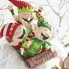 Raz 16" Elf Varsity Sled Team Christmas Figure 4116347
