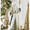 Raz 22.25" Emerald Green Santa With Staff Christmas Decoration 4210227