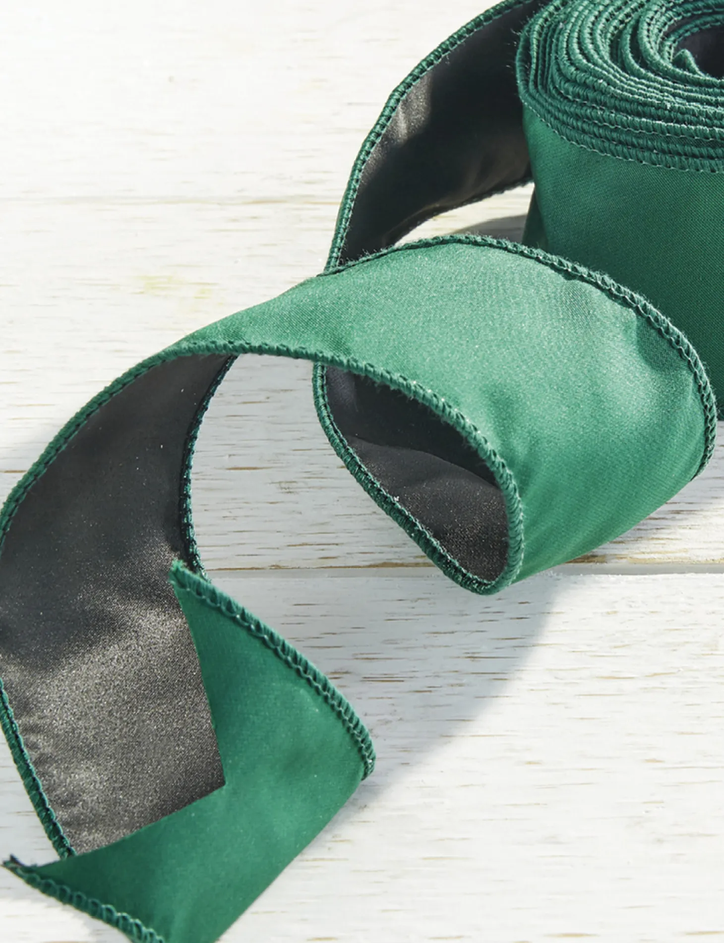 Raz 2.5" Emerald Green Wired Christmas Ribbon R4027799