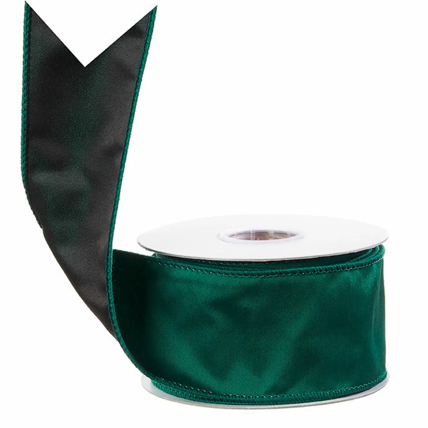 Raz 2.5" Emerald Green Wired Christmas Ribbon R4027799