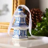 Raz 4.25" Eric Cortina Delft Pagoda Glass Christmas Ornament 3953018