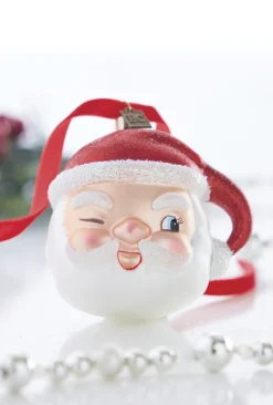 Raz 4" Eric Cortina Winking Santa Glass Christmas Ornament 4053132