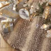Raz 48" Fawn Faux Fur Christmas Tree Skirt 4116409
