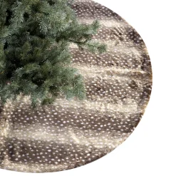 Raz 48" Fawn Faux Fur Christmas Tree Skirt 4116409