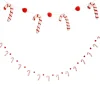 Raz 5.5' Felt Red And White Candy Cane Christmas Tree Garland G4319036