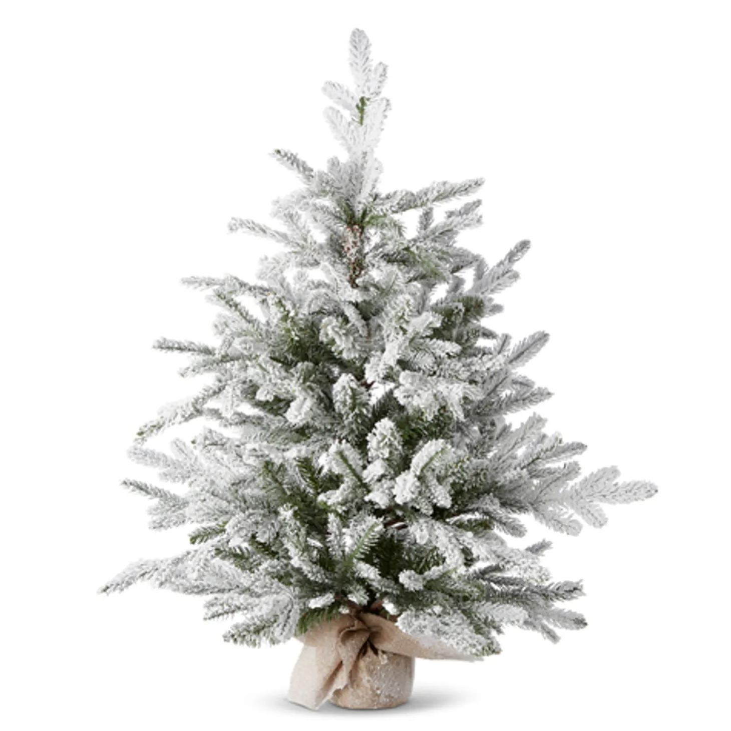 Raz 3' Flocked Tree In Burlap Bag Christmas Decoration 4222750