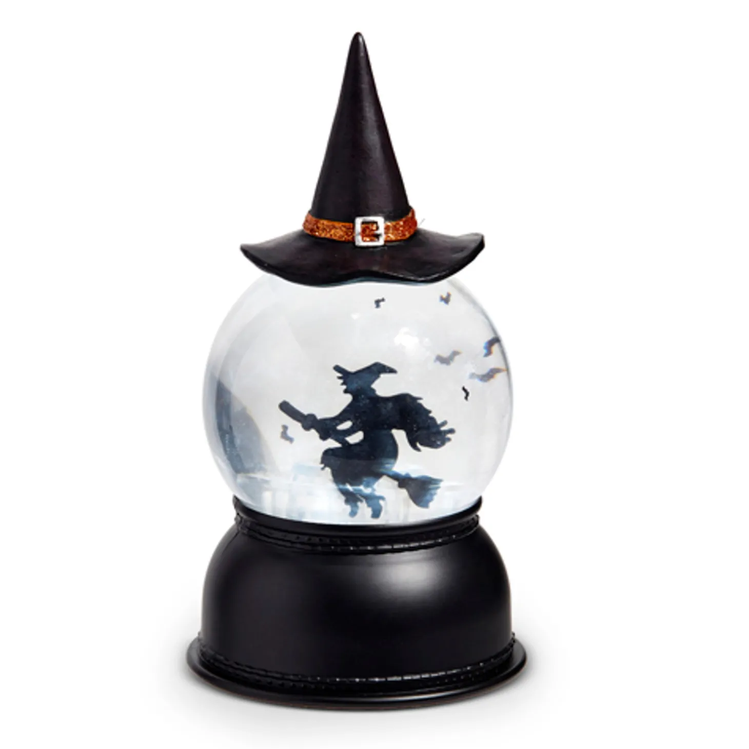 Raz 8" Flying Witch With Swirling Bats Lighted Halloween Water Globe Lantern 4416928