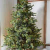 Raz 7.5' Forever Lit Green Big Sky Spruce Christmas Tree T4352009
