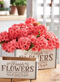 Raz 13.5" Fresh Flowers Spring Crates 4211272