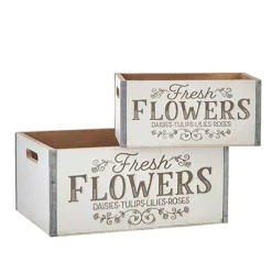 Raz 13.5" Fresh Flowers Spring Crates 4211272