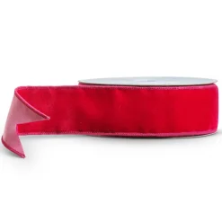 Raz 2.5" Fuchsia Pink Velvet Wired Christmas Ribbon R4427786