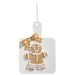 Raz 7.75" Gingerbread Cookie Cutting Board Christmas Ornament 4416387