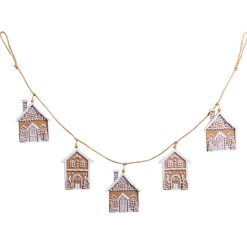Raz 4' Gingerbread House Beaded Christmas Tree Garland G4406642