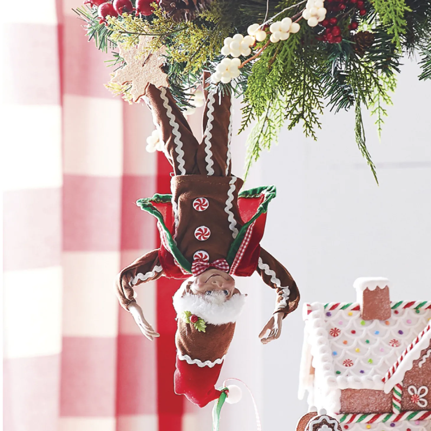 Raz 16" Gingerbread Posable Elf Christmas Figure 4102262