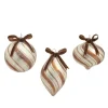 Raz 4" Gingerbread Swirl Glass Christmas Ornament 4420883