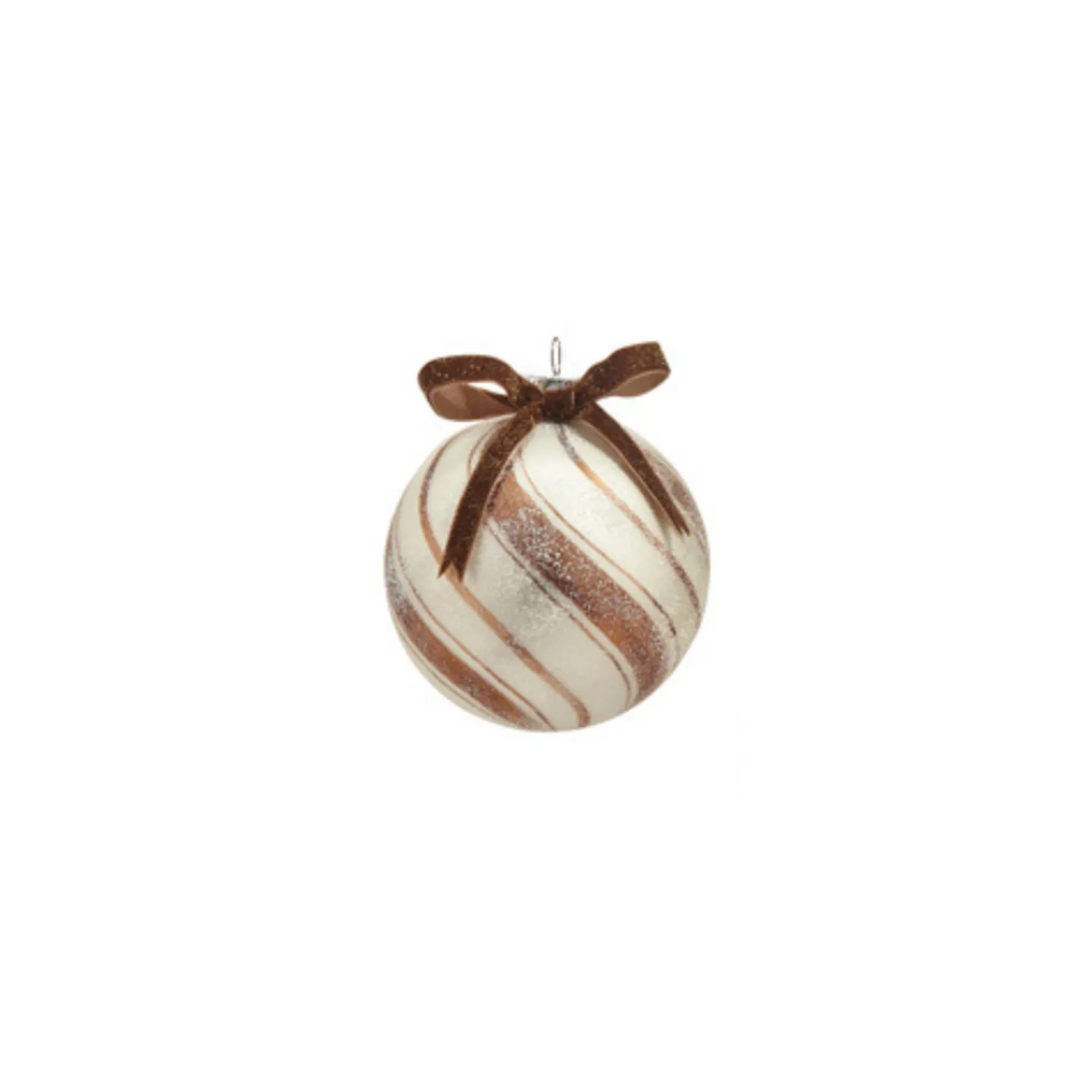Raz 4" Gingerbread Swirl Glass Christmas Ornament 4420883