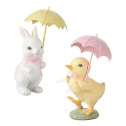 Raz 7" Glittered Bunny Or Duckling Easter Decoration 4210188