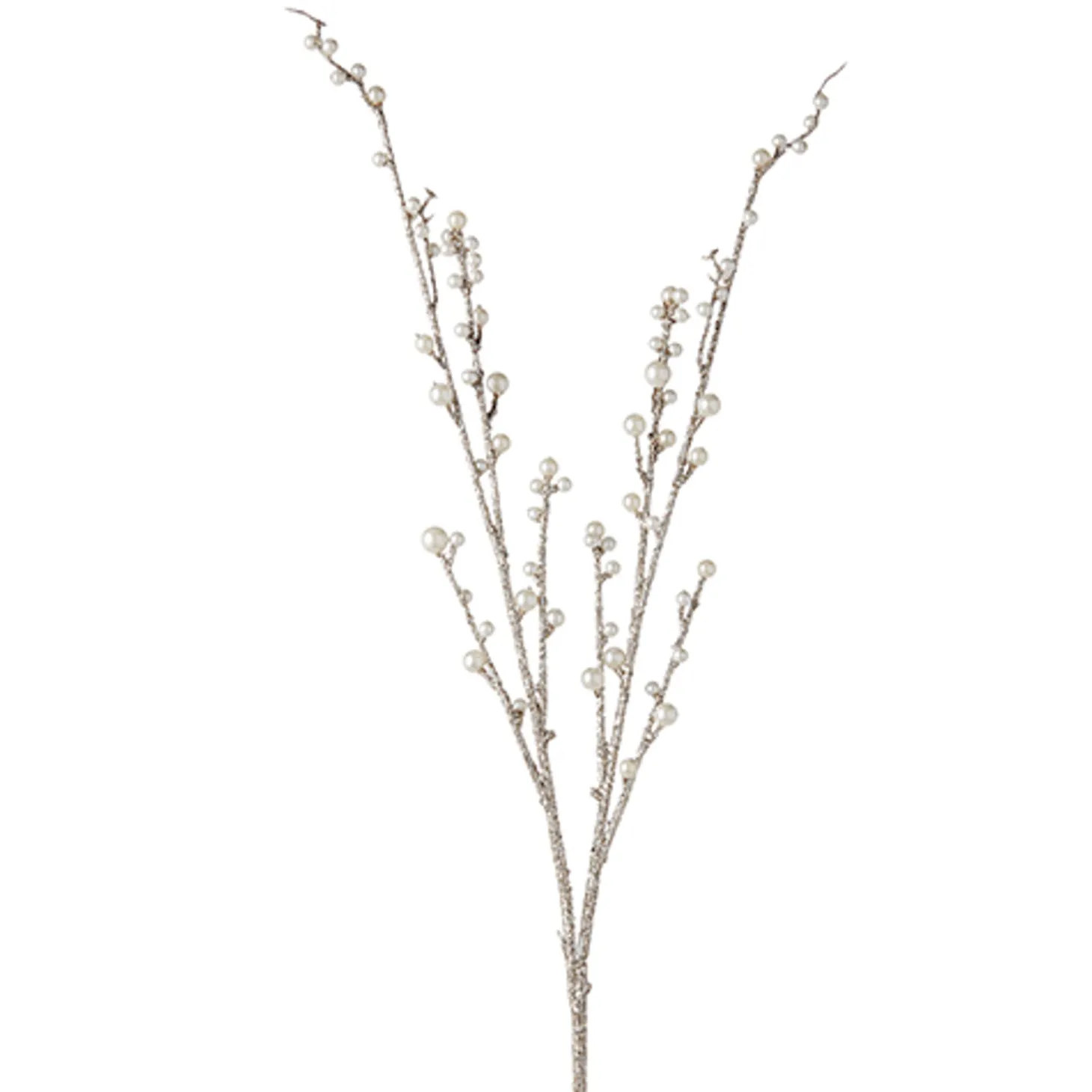 Raz 35" Glittered Pearl Branch Christmas Tree Pick F4217554