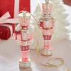 Raz 8" Glittered Pink Nutcracker Glass Christmas Ornament 4320885