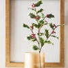 Raz 31" Glittered Variegated Holly Christmas Tree Spray F4422631