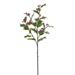 Raz 31" Glittered Variegated Holly Christmas Tree Spray F4422631