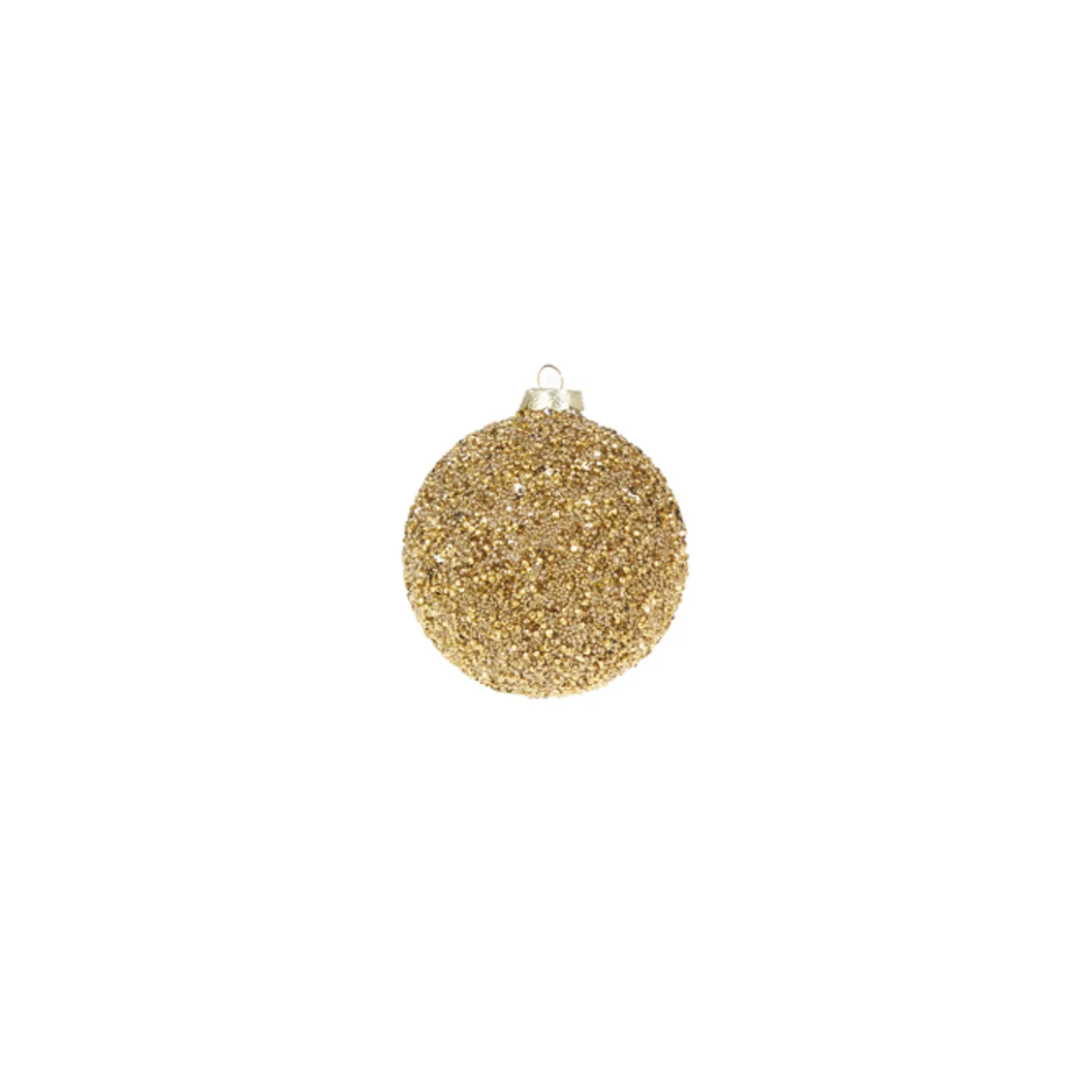 Raz 4" Gold Beaded Glass Christmas Ornament 4322807