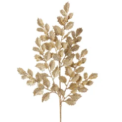 Raz 29" Gold Glittered Holly Christmas Tree Spray F4206767