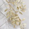 Raz 26.75" Gold Glittered Laurel Leaf Christmas Tree Spray F4206740