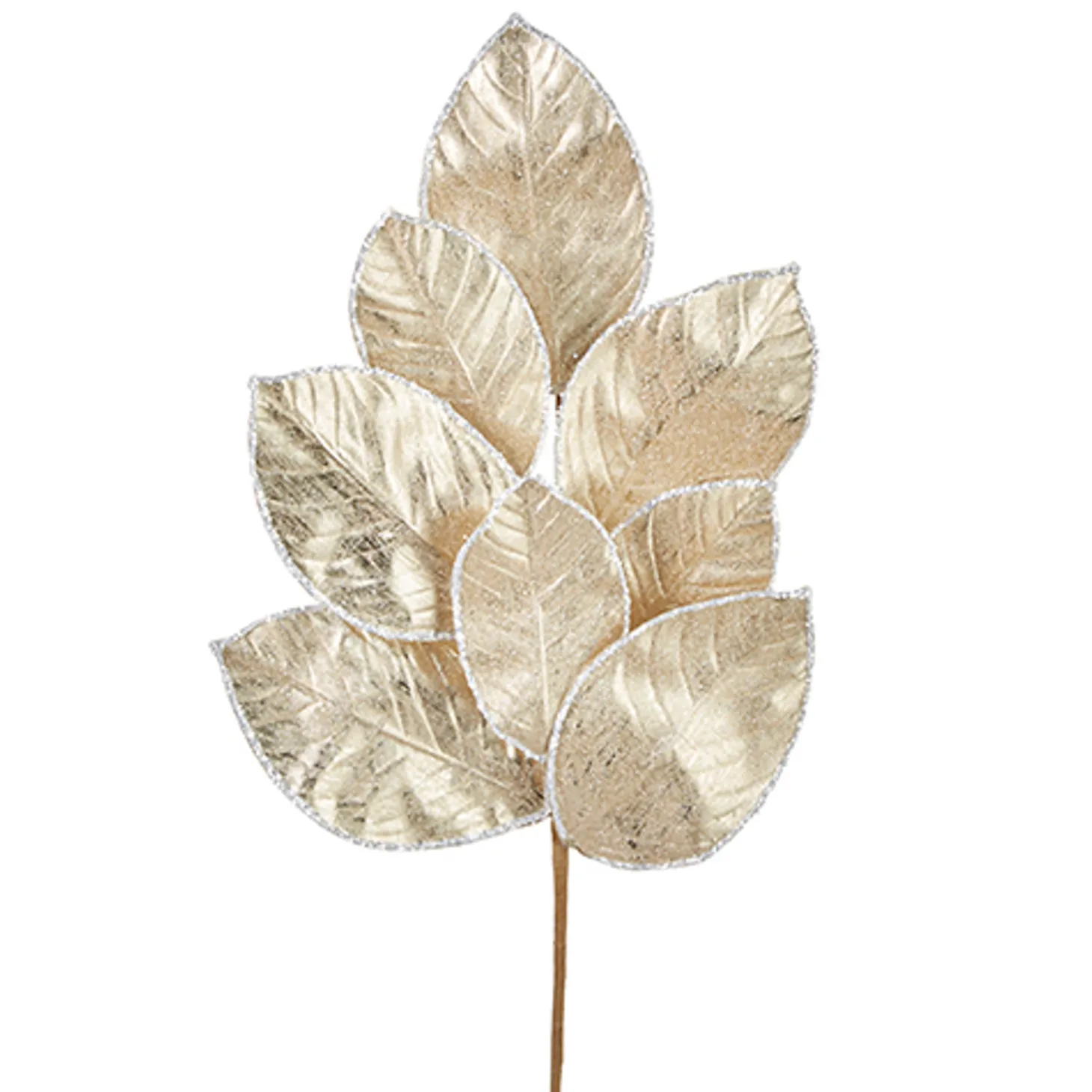 Raz 27" Gold Glittered Magnolia Leaf Christmas Tree Spray F4206770
