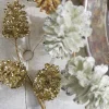 Raz 19.25" Gold Glittered Pinecone Christmas Tree Spray F4206704