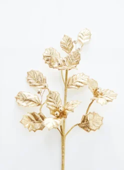 Raz 25.5" Gold Holly Christmas Tree Spray F4306749