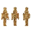 Raz 5" Gold Nutcracker Christmas Ornament Set Of 3 4438873