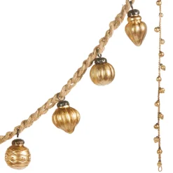 Raz 6' Gold Ornament Rope Christmas Tree Garland G4300720