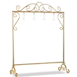Raz 42.5" Gold Scrollwork Stocking Holder Stand 4317036