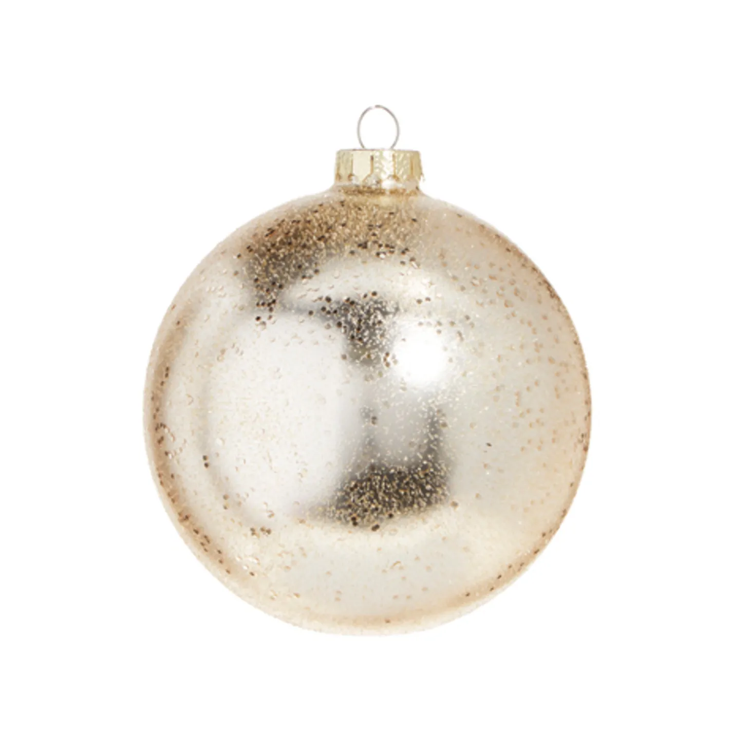 Raz 5" Gold Textured Glass Ball Christmas Ornament 4324600