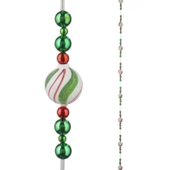 Raz 6.5' Green And Red Peppermint Swirl Christmas Tree Garland G4122853