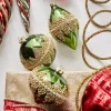 Raz 4" Green Beaded Glass Christmas Ornament 4322800