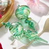 Raz 9" Green Blown Finial Glass Christmas Ornament 4324515